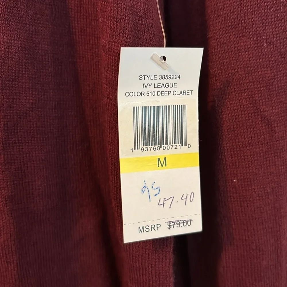 Court & Rowe Burgundy Crew Neck Voila Sweater Size Medium